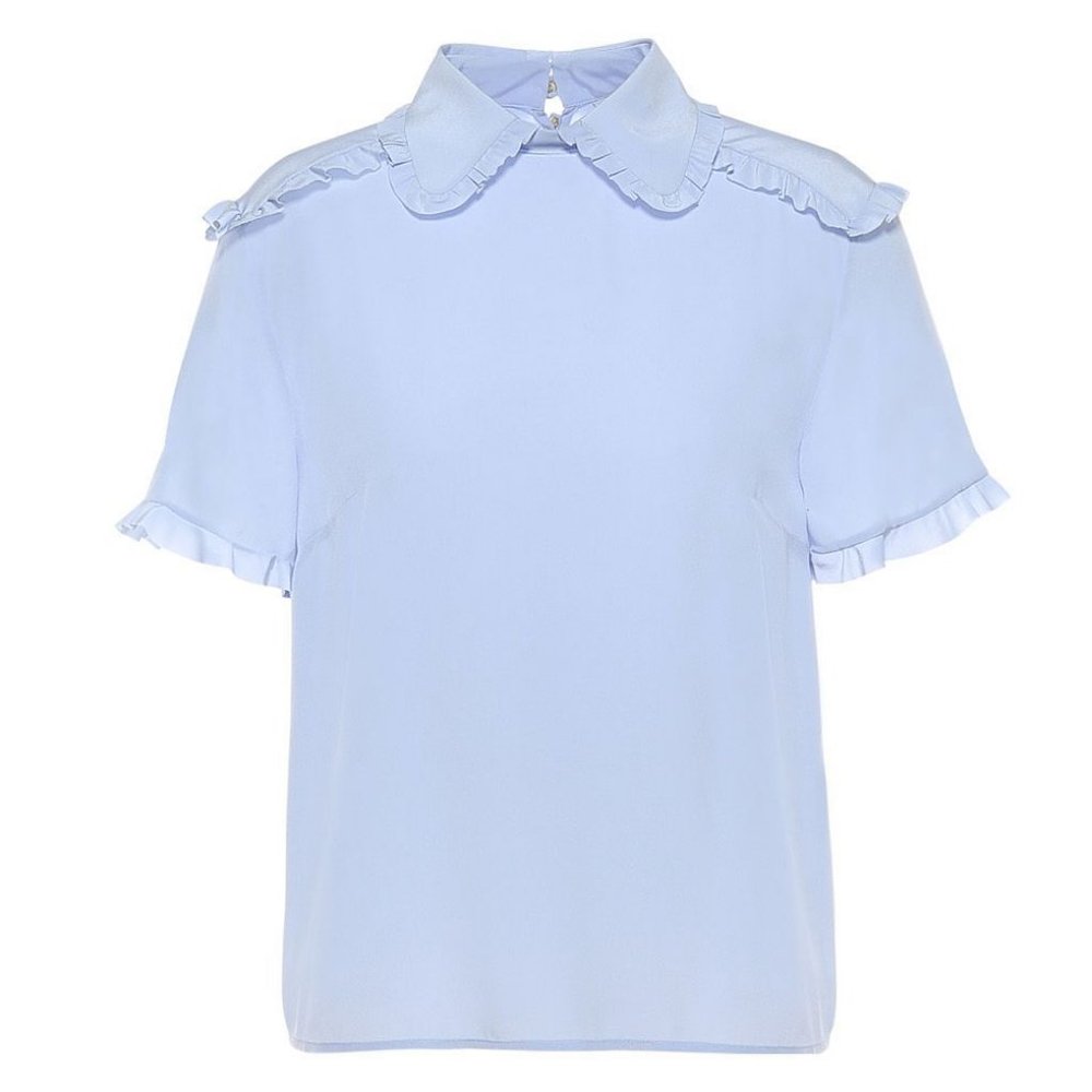 Red Valentino Blue silk blouse